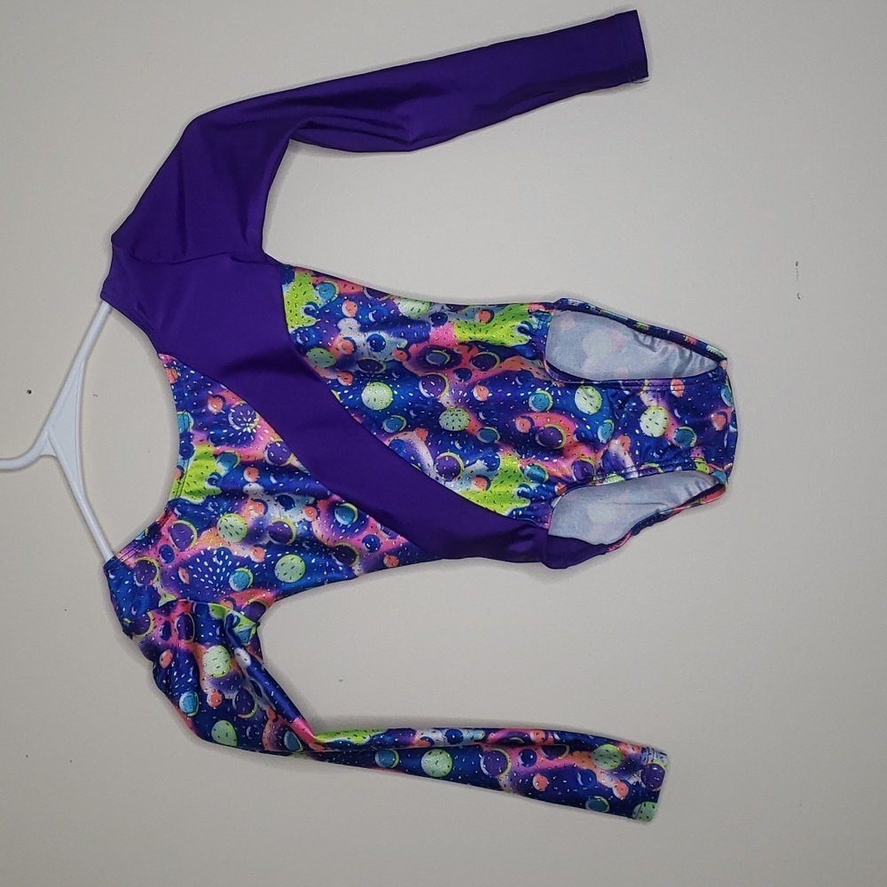 Mondor Gymnastics Dance girls long sleeved leotard size 4 - 6 New!